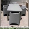 مبلمان حصیری و صندلی حصیری کد890 ناصر پلاستیک ست چهار نفره صندلی حصیری ناصر پلاستیک کد890 به همراه میز حصیری ناصر پلاستیک کد323 چهارنفره تمام حصیری رنگ کرم