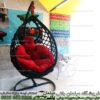 تاب ریلکسی یا تاب راحتی مدل ابریشمی درجه یک تاب ریلکسی مونیخ رنگ مشکی خاص با تشک مخصوص قرمز بسیار نرم و راحت