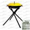 باربیکیو چندکاره مدل پارمیس هم باربیکیو و هم کباب پز ذغالی و هم آتشدان با امکان حمل و جابجایی و دارای درب با رنگ زرد با کیفیت و قیمت مناسب