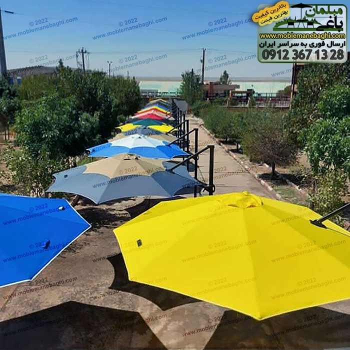 انواع چتر باغی مدرن و پیشرفته در حیاط مرکز پخش چتر باغی مدرن ویلایی فروشگاه مبلمان باغی